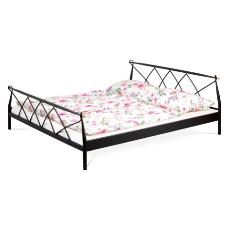 Kovová jednolůžková postel GRANNY 180x200 cm, černý mat Autronic