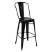 Barová židle HWC-A73 Černá