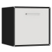 mauser Závěsný samostatný box, 1 zásuvka, šířka 385 mm, černá / signální bílá