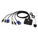 ATEN 2-port KVM USB mini, 1m kabely, DO