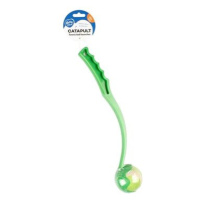 Duvo+ Házecí tyč s tenisovým míčkem (průměr 6 cm) 6 × 8 × 50 cm zelená
