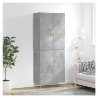 vidaXL Skříň highboard betonově šedá 69,5x34x180 cm kompozitní dřevo