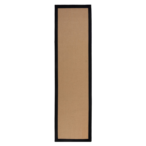 Flair Rugs koberce AKCE: 60x230 cm Běhoun Herringbone Border Kira Black - 60x230 cm