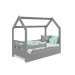 Dětská postel DOMEČEK D3 šedý 80 x 160 cm Matrace: Matrace EASYSOFT 8 cm, Rošt: S lamelovým rošt