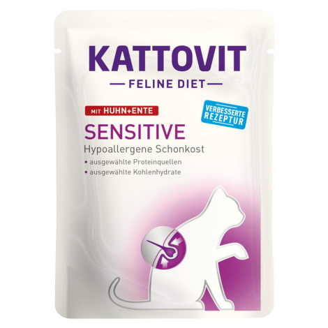 Kattovit Sensitive kuře a kachna 24× 85 g