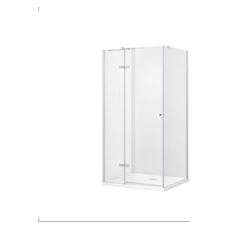 BESCO Čtvercový sprchový kout PIXA 90 x 90 cm, bezrámový, zpevňující vzpěry, levé dveře