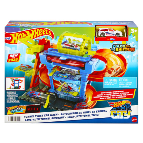 Hot Wheels city color shifters automyčka s otočným tunelem - 73-HTN80 Mattel