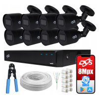 Set Kamer Pro Monitorování 8x Venkovní Ip Poe Kamera 4K Ultra Hd 8Mpx