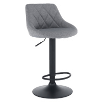 Barová židle TERKAN — ekokůže/kov, více barev šedá/černá