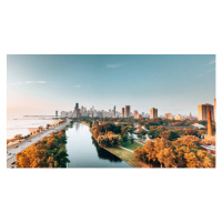 Fotografie chicago skyline from the park, franckreporter, 40 × 22.2 cm