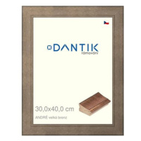 DANTIK rámeček 30 × 40, ANDRÉ velký bronz plexi čiré