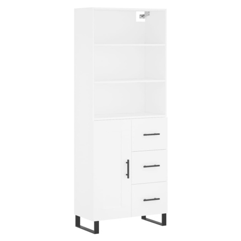 vidaXL Skříň highboard bílá 69,5 x 34 x 180 cm kompozitní dřevo