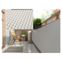 Balkonová ratanová zástěna MALMO, bílá, výška 90-100 cm šířka 300-500 cm 1300 g/m2 MyBestHome Ro