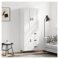 vidaXL Skříň highboard lesklá bílá 69,5 x 34 x 180 cm kompozitní dřevo