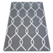 Dywany Lusczow Kusový koberec SKETCH MARK šedý / bílý trellis