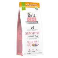 Brit Care Dog Sustainable s hmyzem a rybou Sensitive 12 + 2 kg