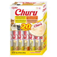 Inaba Cat Ciao Churu krémový a kuřecí výběr kočičích dobrot 20 x 14 g