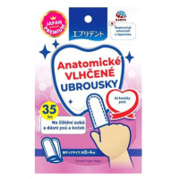Japan Premium Anatomické vlhčené ubrousky na konečky prstů na čištění zubů a dásní 35 ks