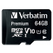 VERBATIM MicroSDXC Premium karta 64GB + SD adaptér