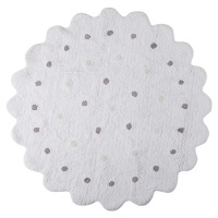 Lorena Canals koberce Přírodní koberec, ručně tkaný Little Biscuit White  - 140x140 kytka cm