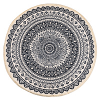 Kusový koberec Mandala béžová, 82 cm