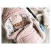 Babysteps Celoroční zavinovací deka do autosedačky pro miminko TŘEŠEŇ SVĚTLÁ + RŮŽOVÁ