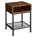 tectake 404360 noční stolek harlow 40,5x40,5x59cm - Industriální dřevo tmavé, rustikální - Indus
