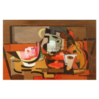 Obrazová reprodukce Still life with a slice of Watermelon, c.1929, Marcoussis, Louis, 40 × 26.7 