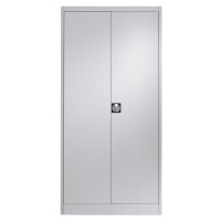 mauser Ocelová skříň s otočnými dveřmi, 4 police, h 500 mm, světle šedá