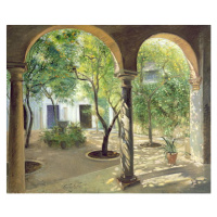 Obrazová reprodukce Shaded Courtyard, Vianna Palace, Cordoba, Timothy Easton, 40 × 33.1 cm