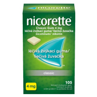 NICORETTE Classic 4 mg Léčivá žvýkací guma 105 kusů