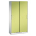 C+P Skříň s posuvnými dveřmi ASISTO, výška 1980 mm, šířka 1000 mm, světlá šedá/viridianová zelen