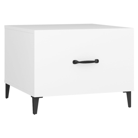 vidaXL Konferenční stolek s kovovými nohami bílý 50 x 50 x 40 cm