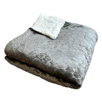 Rosh Beránková deka Srdíčka 200 × 230 cm, šedá