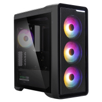Zalman case middletower M3 Plus RGB, bez zdroje, ATX, 1x USB 3.0, 2x USB 2.0, průhledná bočnice,