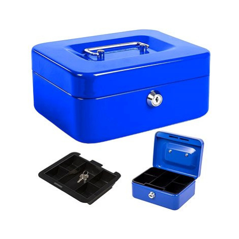Verk Příruční bezpečnostní pokladna s klíčem 20 × 16 × 9 cm - modrá