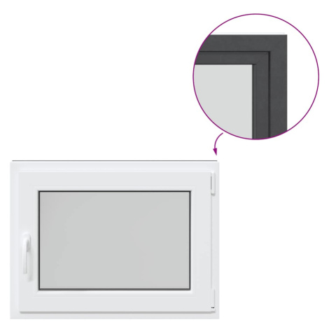 vidaXL Okno do sklepa "RISOR" 80x50 cm otevíravě-sklopné DIN pravé antracitové