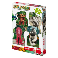 Zafari: Zoomba a kamarádi puzzle 4x54 dílků - Dino
