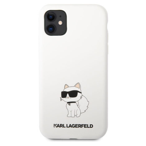 Karl Lagerfeld Liquid Silicone Choupette NFT kryt iPhone 11 bílý