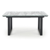 Jídelní stůl Marmen rozkládací 160-200x76x90 cm (šedá, černá)