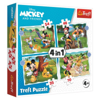 TREFL Mickey Mouse: Krásný den 4v1 35,48,54,70 dílků