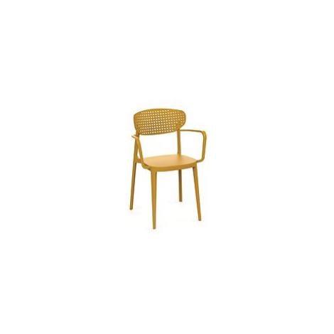 ROJAPLAST Židle zahradní AIRE ARMCHAIR, hořčicová žlutá