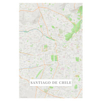 Mapa Santiago De Chile color, POSTERS, 26.7x40 cm