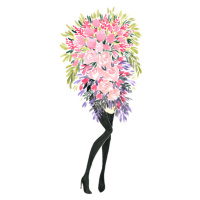 Ilustrace Miss bouquet 2, Blursbyai, 26.7 × 40 cm