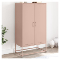 vidaXL Skříň highboard růžová 68,5 x 38,5 x 123,5 cm ocel