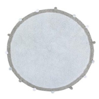 Přírodní koberec, ručně tkaný Bubbly Soft Blue 120 × 120 o cm