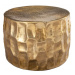 Estila Moderní kulatý konferenční stolek Siliguri s kladívkovým povrchem v zlatém provedení 53cm