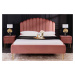LuxD Designová postel Palmira 140 x 200 cm starorůžová