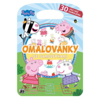 JIRI MODELS Omalovánky se samolepkami/ Peppa