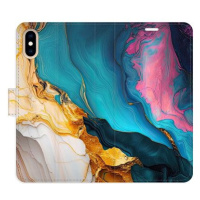 iSaprio Flip pouzdro Colourful Marble pro iPhone X/XS